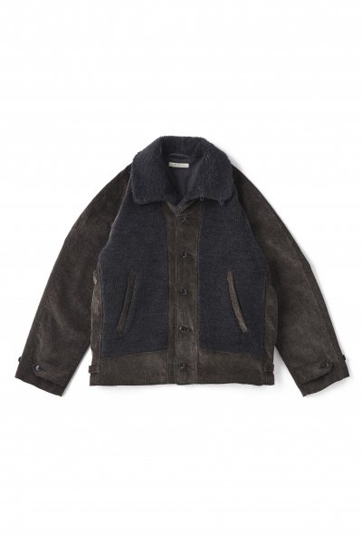 BUTTONED FRONT GRIZZLY JACKET (SLATE)