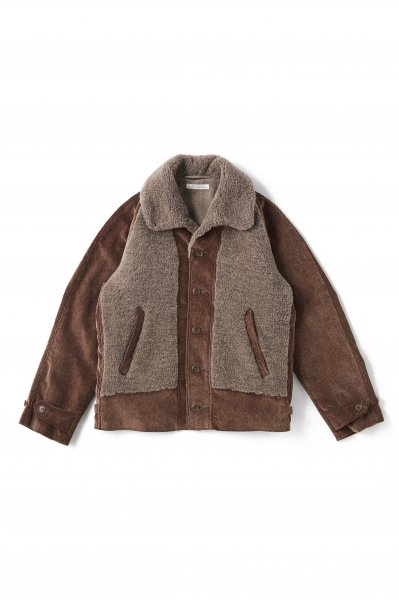 BUTTONED FRONT GRIZZLY JACKET (BARK)