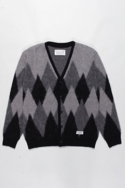 DIAMOND MOHAIR CARDIGAN (GRAY)