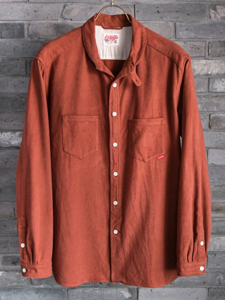 ROUND COLLAR SHIRTS <MILITALY-FLANNEL> （RED-RUST）