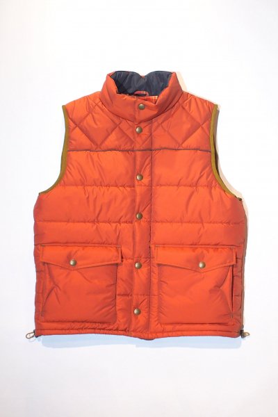 Stand Collar Quilting Vest （Dark Orange）