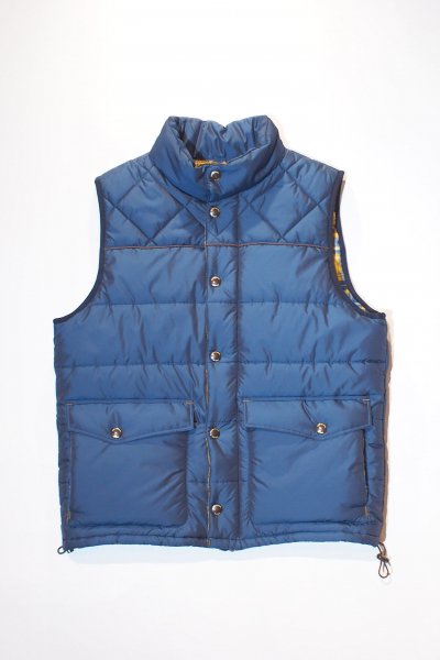 Stand Collar Quilting Vest （Navy）