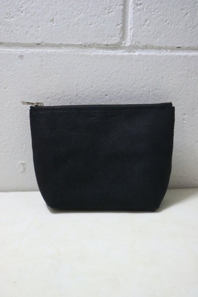 PIG LEATHER POUCH S (BLACK)