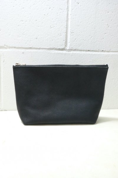 PIG LEATHER POUCH M (BLACK)