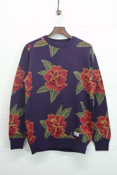 FLOWER JACQUARD SWEATER (PURPLE)