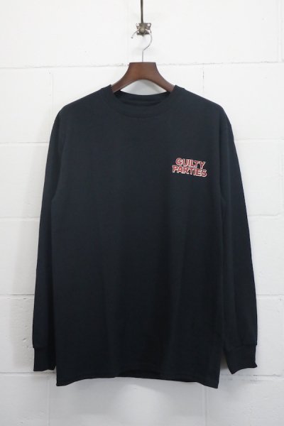 CREW NECK LONG SLEEVE T-SHIRT ( TYPE-2 ) (BLACK)