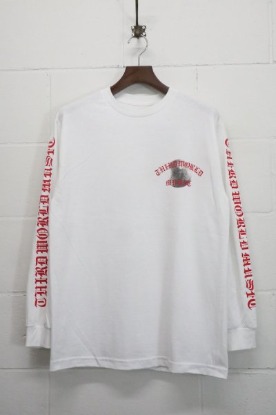 CREW NECK LONG SLEEVE T-SHIRT ( TYPE-1 ) (WHITE)