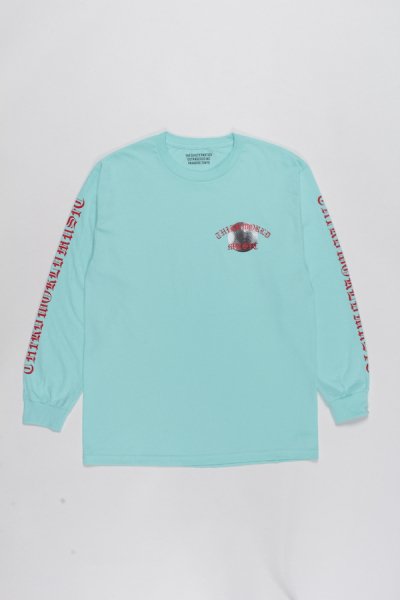 CREW NECK LONG SLEEVE T-SHIRT ( TYPE-1 ) (BLUE)