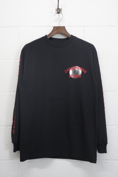 CREW NECK LONG SLEEVE T-SHIRT ( TYPE-1 ) (BLACK)