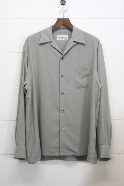 CHECK OPEN COLLAR SHIRT L/S (GREEN)