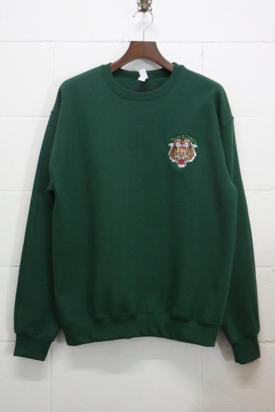 TIMLEHI / CREW NECK SWEAT SHIRT ( TYPE-1 ) (GREEN)