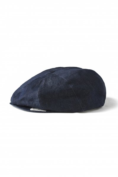 PEAKED CAP (INDIGO LINEN)