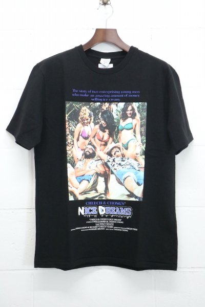 NICE DREAMS / WASHED HEAVY WEIGHT CREW NECK T-SHIRT ( TYPE-1 ) (BLACK)