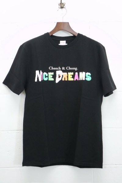 NICE DREAMS / WASHED HEAVY WEIGHT CREW NECK T-SHIRT ( TYPE-3 ) (BLACK)