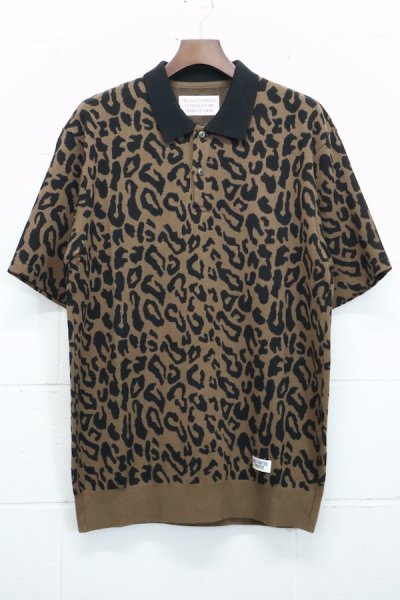 LEOPARD KNIT PORO SHIRT (BROWN)