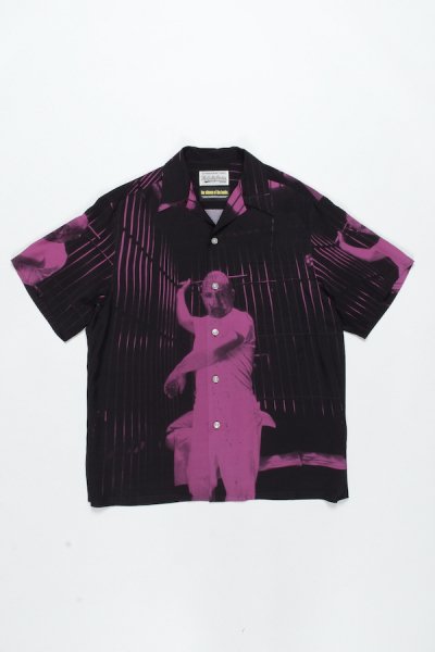 THE SILENCE OF THE LAMBS / S/S HAWAIIAN SHIRT ( TYPE-2 ) (BLACK-PURPLE)