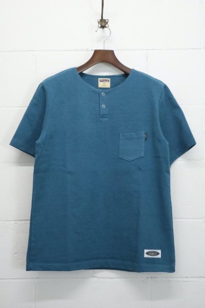 Henry Neck Heavy SS TEE （Jail Blue）