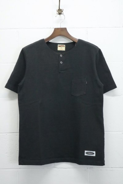 Henry Neck Heavy SS TEE （Black）