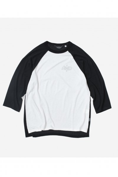 TWO TONE RAGLAN TEE （BLACK / OFF WHITE）