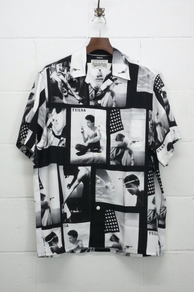 LARRY CLARK "TULSA" / S/S HAWAIIAN SHIRT ( TYPE-2 ) (BLACK)