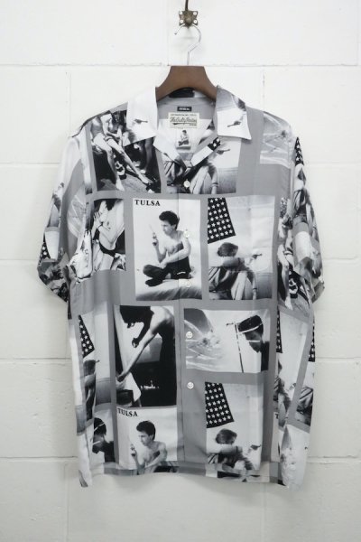 LARRY CLARK "TULSA" / S/S HAWAIIAN SHIRT ( TYPE-2 ) (GRAY)