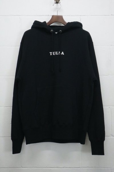 LARRY CLARK "TULSA" / HEAVY WEIGHT PULLOVER HOODED SWEAT SHIRT ( TYPE-2 ) (BLACK)