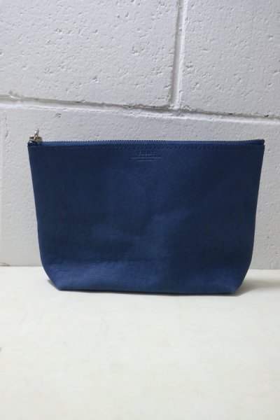 PIG LEATHER POUCH M (BLUE)