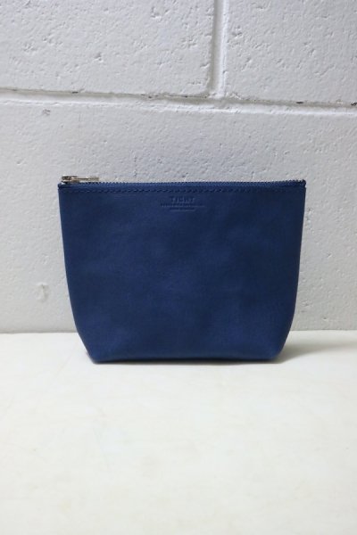 PIG LEATHER POUCH S (BLUE)