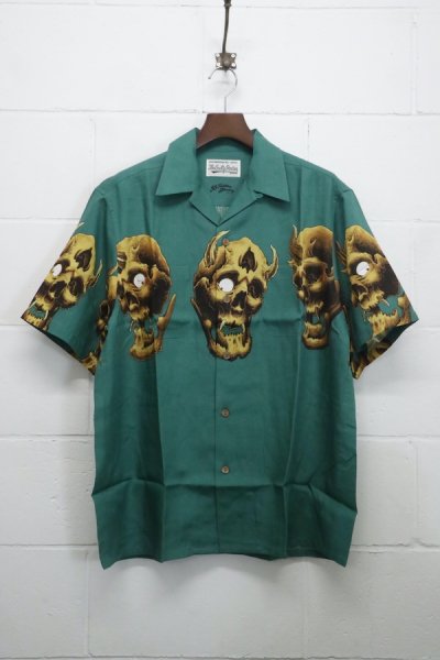 56 TATTOO STUDIO / S/S HAWAIIAN SHIRT (GREEN)