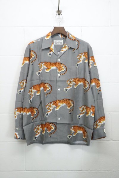 TIM LEHI / L/S HAWAIIAN SHIRT (GRAY)