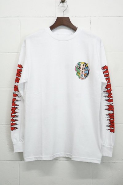 TIM LEHI / CREW NECK LONG SLEEVE T-SHIRT ( TYPE-3 ) (WHITE)