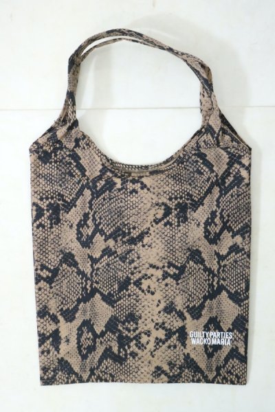 PYTHON PACKABLE TOTE BAG (BEIGE)