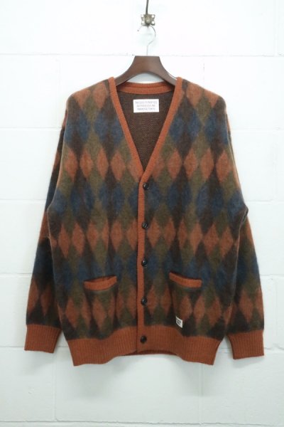 DIAMOND MOHAIR CARDIGAN (BROWN)