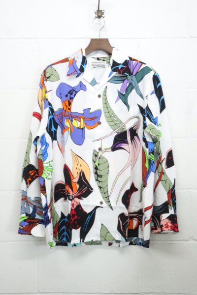 HAWAIIAN SHIRT L/S ( TYPE-2 )(WHITE)