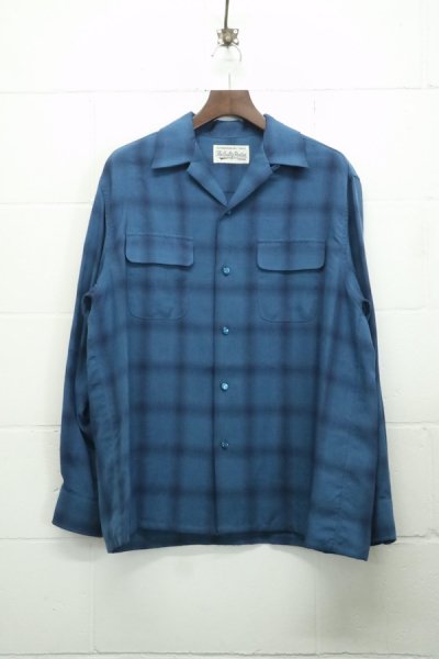 OMBRAY CHECK OPEN COLLAR SHIRT ( TYPE-1 )