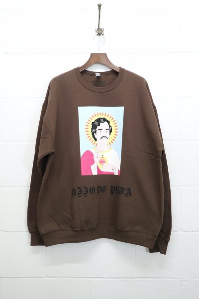 CREW NECK SWEAT SHIRT ( TYPE-2 ) (BROWN)