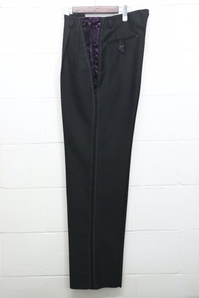 WOLF'S HEAD / ROCKABILLY PANTS (BLACK-PURPLE)