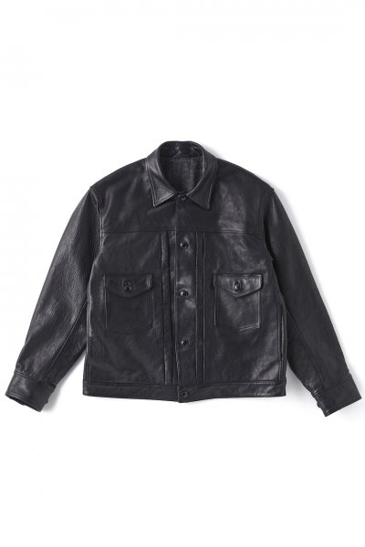 PATINA HORSE-HIDE JEAN JACKET (PATINA BLACK)