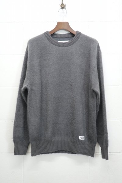 MOHAIR CREW NECK SWEATER (GRAY)