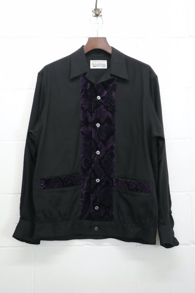 TWO-TONE 50'S SHIRT ( TYPE-2 ) (BLACK-PURPLE)