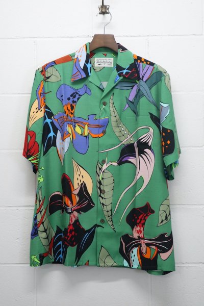 HAWAIIAN SHIRT S/S ( TYPE-1 ) (GREEN)