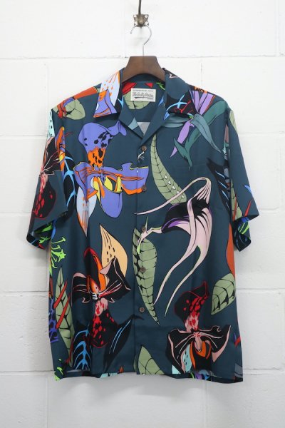 HAWAIIAN SHIRT S/S ( TYPE-1 ) (NAVY)