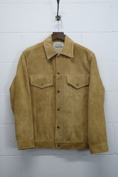 SUEDE LEATHER TRUCKER JACKET ( TYPE-1 ) (BEIGE)