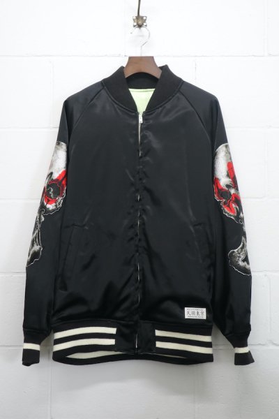 56 TATTOO STUDIO / REVERSIBLE SKA JACKET (BLACK-LIME)