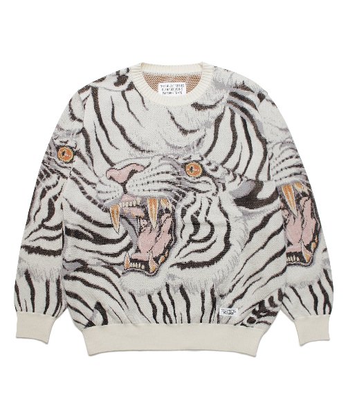 TIM LEHI / JACQUARD SWEATER ( TYPE-1 ) (WHITE)