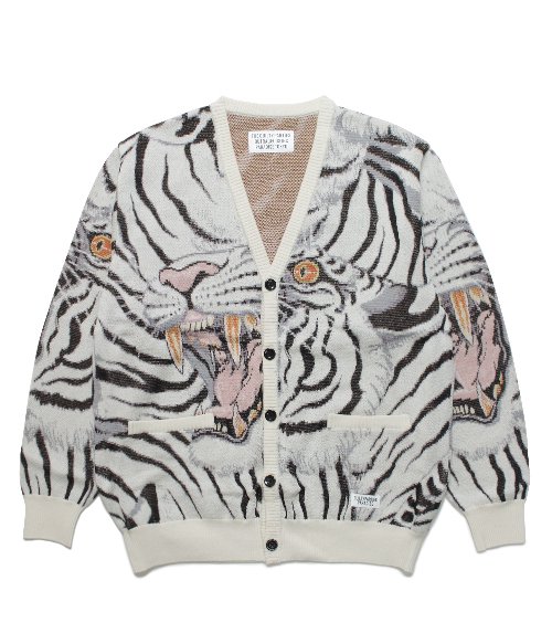 TIM LEHI / JACQUARD CARDIGAN ( TYPE-1 ) (WHITE)