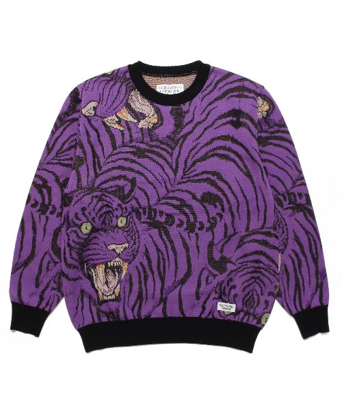 TIM LEHI / JACQUARD SWEATER ( TYPE-2 ) (PURPLE)