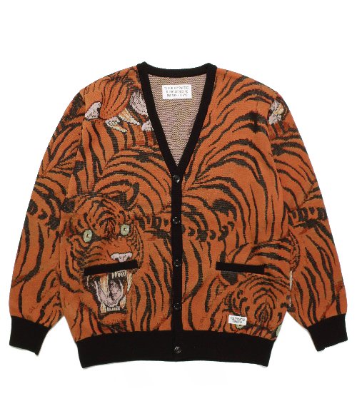 TIM LEHI / JACQUARD CARDIGAN ( TYPE-2 ) (ORANGE)