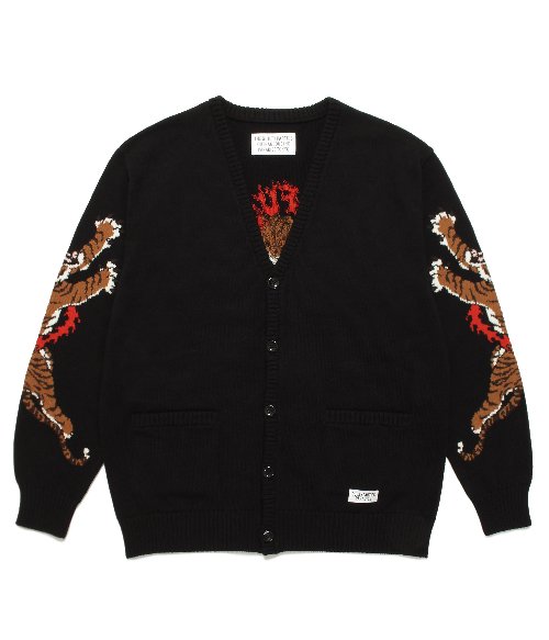 TIM LEHI / INTARSIA CARDIGAN (BLACK)