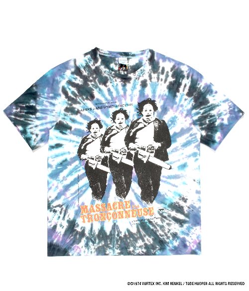 THE TEXAS CHAINSAW MASSACRE / TIE DYE CREW NECK T-SHIRT ( TYPE-2 ) (ONE)